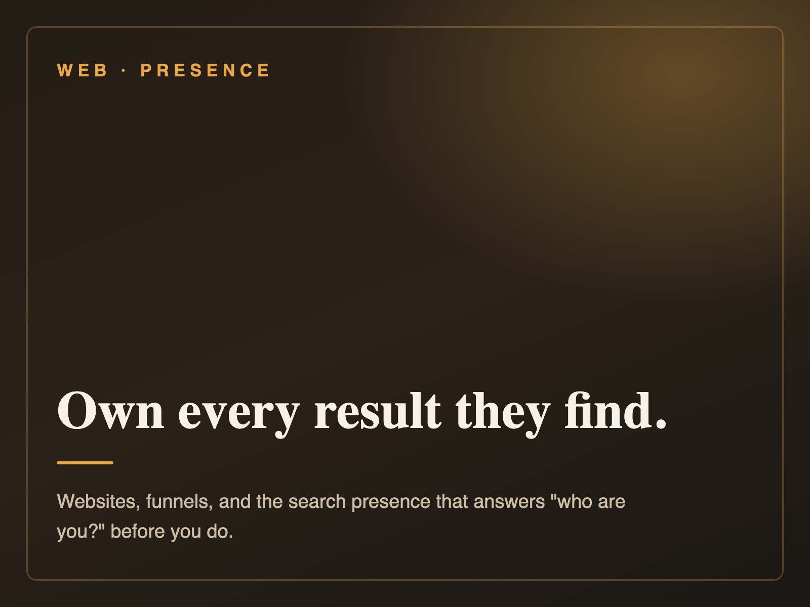 Web and presence